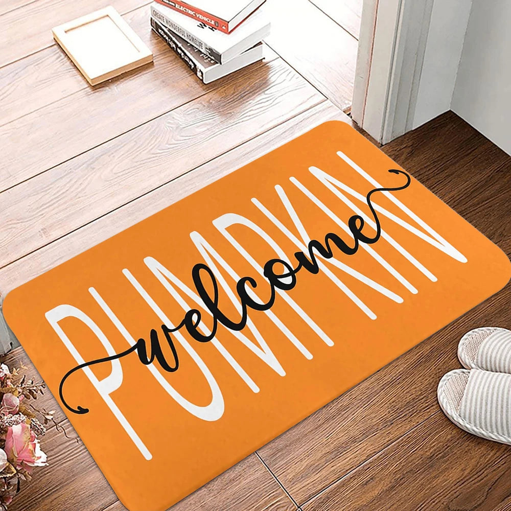 Fall Welcome Doormat Fall Leaves Front Door Mat Indoor Outdoor Entrance Floor Mats Non-Slip Autumn Thanksgiving Home Decor Rugs