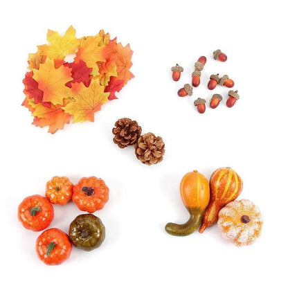50pcs Thanksgiving Artificial Pumpkin Decorations Home Fake Vegetables Autumn Harvest Party Halloween Ornaments Props