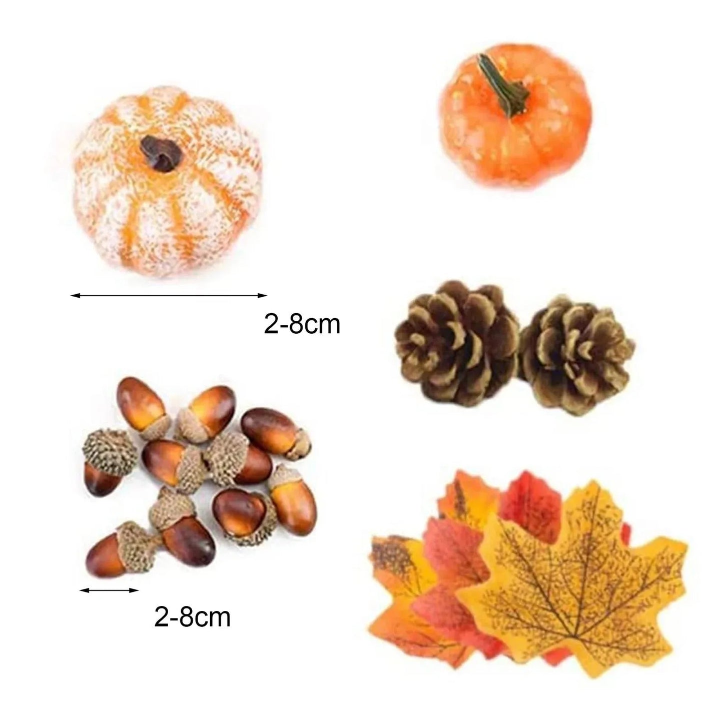 50pcs Thanksgiving Artificial Pumpkin Decorations Home Fake Vegetables Autumn Harvest Party Halloween Ornaments Props