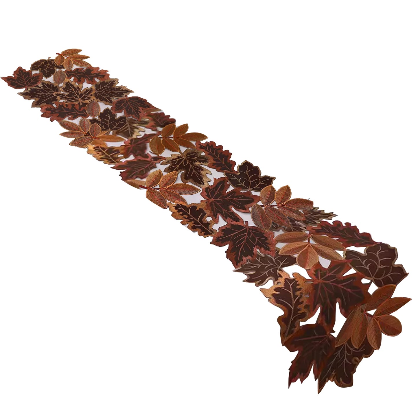 1 Pack Autumn Maple Leaf Embroidered Table Runner Fall Thanksgiving Harvest Table Placemats for Home Dinner Autumn Decorations