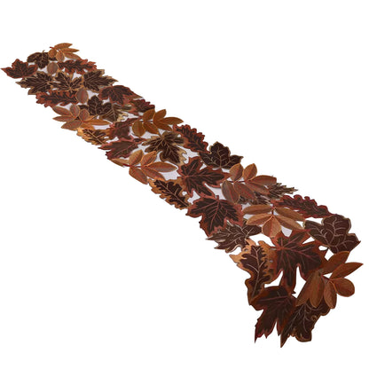 1 Pack Autumn Maple Leaf Embroidered Table Runner Fall Thanksgiving Harvest Table Placemats for Home Dinner Autumn Decorations