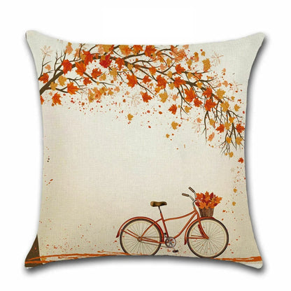 Thanksgiving Day Pillow Covers Pumpkin Truck Harvest Rustic Art Decor Cushion Cover Sofa Home Fall Autumn Farm 45*45 cm Printed