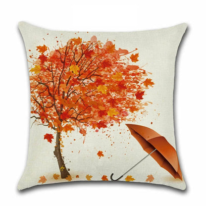 Thanksgiving Day Pillow Covers Pumpkin Truck Harvest Rustic Art Decor Cushion Cover Sofa Home Fall Autumn Farm 45*45 cm Printed