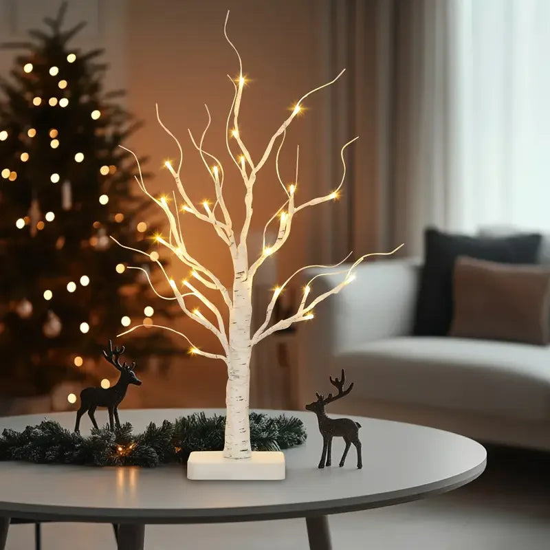 1pc 24 LED Birch Branches Tree Light Battery/USB Powered Tree Lamp For Home Party Bedroom Indoor Ornaments Festival Decoration