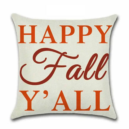 Thanksgiving Day Pillow Covers Pumpkin Truck Harvest Rustic Art Decor Cushion Cover Sofa Home Fall Autumn Farm 45*45 cm Printed