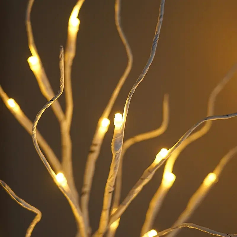 1pc 24 LED Birch Branches Tree Light Battery/USB Powered Tree Lamp For Home Party Bedroom Indoor Ornaments Festival Decoration