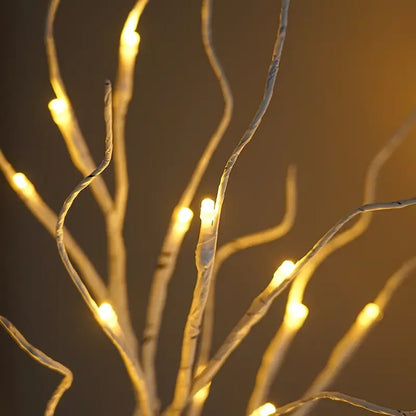 1pc 24 LED Birch Branches Tree Light Battery/USB Powered Tree Lamp For Home Party Bedroom Indoor Ornaments Festival Decoration