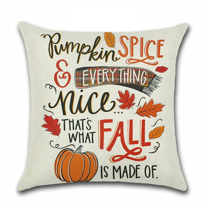 Thanksgiving Day Pillow Covers Pumpkin Truck Harvest Rustic Art Decor Cushion Cover Sofa Home Fall Autumn Farm 45*45 cm Printed