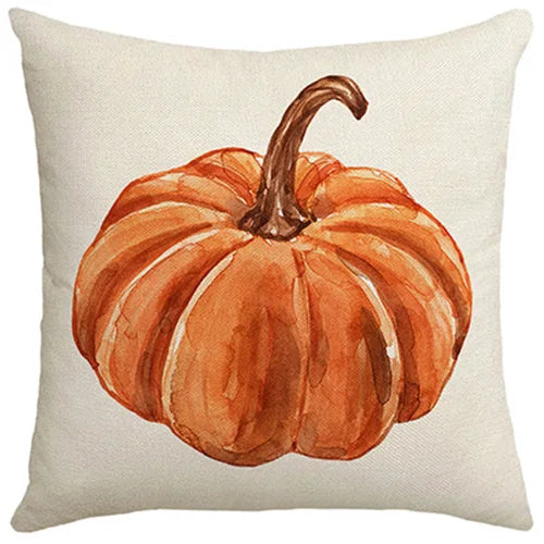 Thanksgiving Harvest Festival Throw Pillow Cover 18x18in Maple Leaf Pattern for Fall Thanksgiving Decor Living Room Bedroom