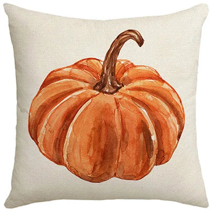 Thanksgiving Harvest Festival Throw Pillow Cover 18x18in Maple Leaf Pattern for Fall Thanksgiving Decor Living Room Bedroom