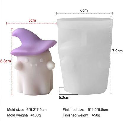 DIY Halloween Pumpkin Ghost Silicone Mold Aroma Candle Plaster Resin Ornaments Molds Halloween Decoration Candles Making