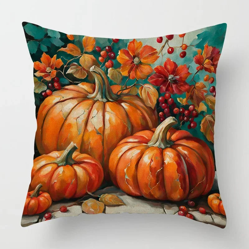 Cojín decorativo moderno para el hogar, funda de almohada de 45x45, 40x40cm, 60x60cm, 45x45cm, 50x50cm, calabaza de Halloween