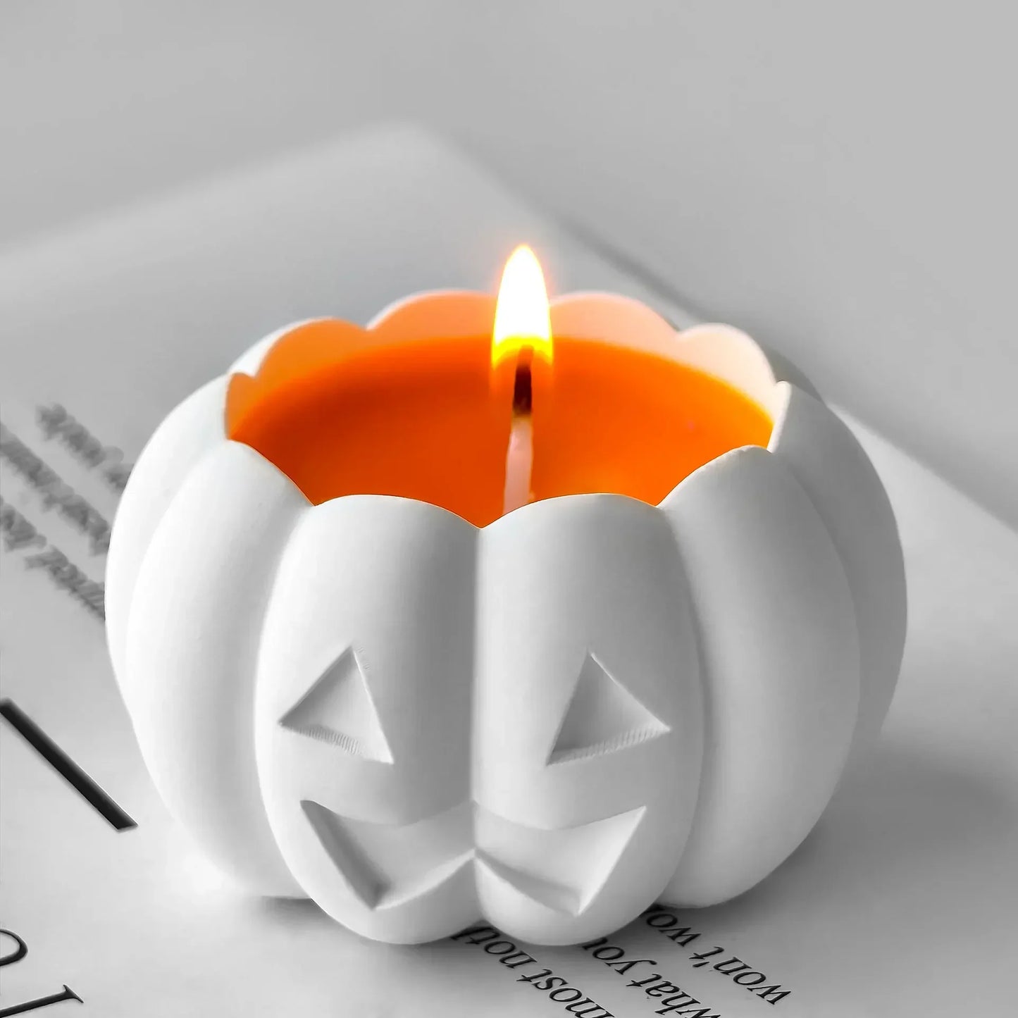 DIY Halloween Pumpkin Ghost Silicone Mold Aroma Candle Plaster Resin Ornaments Molds Halloween Decoration Candles Making