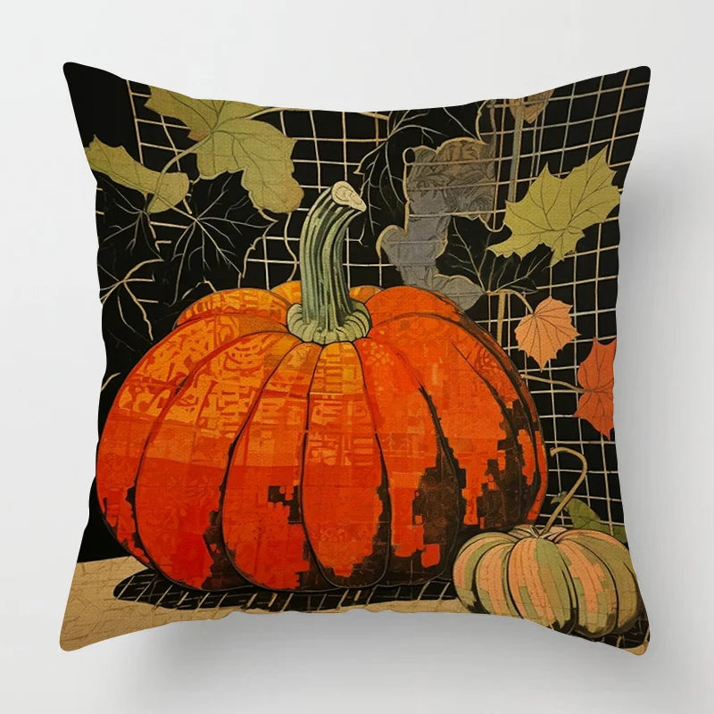 Cojín decorativo moderno para el hogar, funda de almohada de 45x45, 40x40cm, 60x60cm, 45x45cm, 50x50cm, calabaza de Halloween