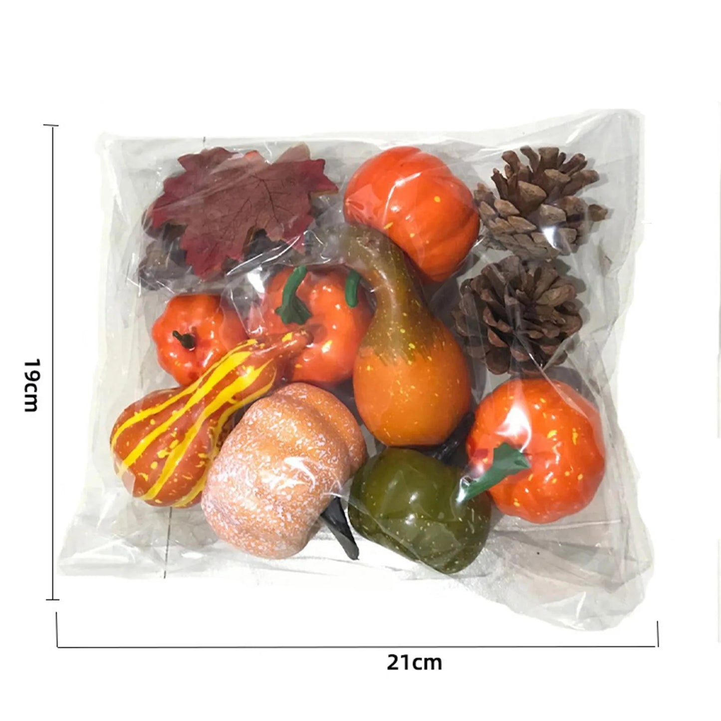 50pcs Thanksgiving Artificial Pumpkin Decorations Home Fake Vegetables Autumn Harvest Party Halloween Ornaments Props