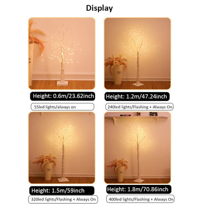 LED Birch Tree Bedroom Light for Landscape Luminous Decoration Home Room Decor New Year Christmas Gift Christmas Decoration