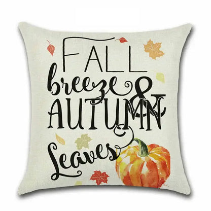 Thanksgiving Day Pillow Covers Pumpkin Truck Harvest Rustic Art Decor Cushion Cover Sofa Home Fall Autumn Farm 45*45 cm Printed