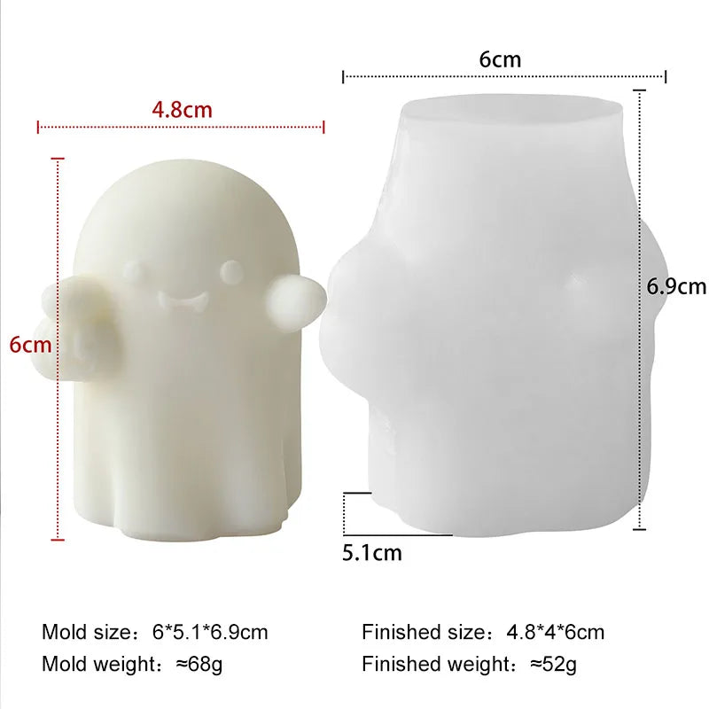 DIY Halloween Pumpkin Ghost Silicone Mold Aroma Candle Plaster Resin Ornaments Molds Halloween Decoration Candles Making